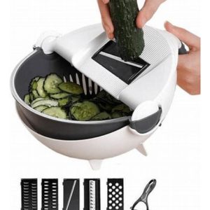 Cortador Picador Rallador De Verduras Con Cesta Giratoria