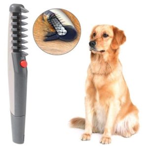 Cepillo Cortador Para Mascotas Perros Gatos Quitapelo Muerto Gris