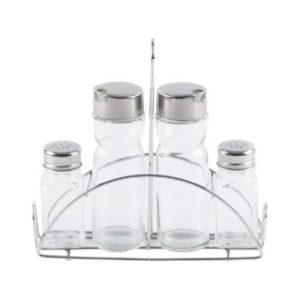 Condimentero Vidrio Aceitera Vinagrera Universal 4 Piezas