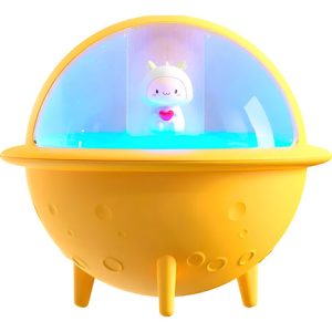 Humidificador De Luna Aromatizador Difusor Aroma Js113 Amarillo