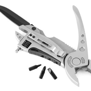 Multiherramienta Alicate Llave Alemana Destonillador Navaja Plateado