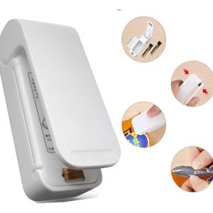 Mini Sellador De Bolsas Manual Plasticas Portatil De Pilas Color Blanco