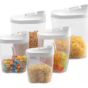 Recipientes Organizadores De Granos 10 Piezas Contenedores Blanco