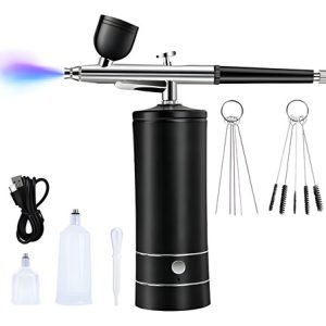 Aerógrafo Hysmart Negro Inalámbrico Con Compresor Y Carga Usb