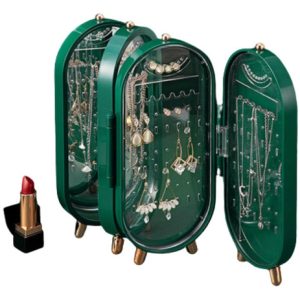 Organizador De Joyas Joyero Plegable Soporte Para Joyas Verde