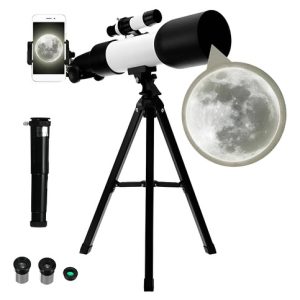Telescopio Astronomico Monocular F36060 Soporte Celular  Blanco