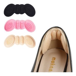 Par De Protectores De Plantilla Para Talón Evita Callos, Color Negro, Talla G