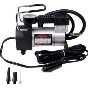 Compresor De Aire Inflador Neumaticos Carros Bicicletas Plateado