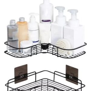 Estante Organizador De Baño De Esquina Repisa Organizadora Negro