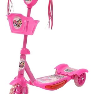 Monopatín 3 Ruedas Scooter Infantil Rosa Con Luces Y Sonido Para Niños