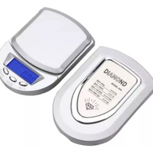 Gramera Digital Bolsillo Diamond Led Bascula Balanza 200gr 200 G Plateado