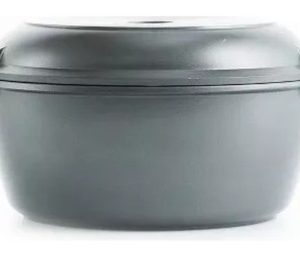 Caldero Doble Botanical Con Disco Magnetico 28cm Universal Plateado