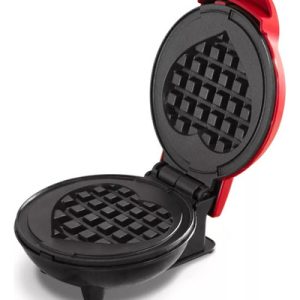 Mini Waflera Forma Corazón Maquina Waffles Wafleras  Rojo