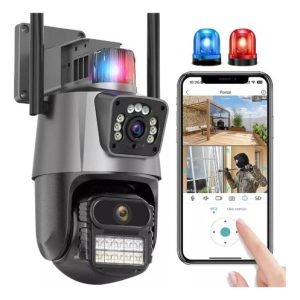 Doble Camara Inteligente De Seguridad Wifi Audio Dos Vias Gris