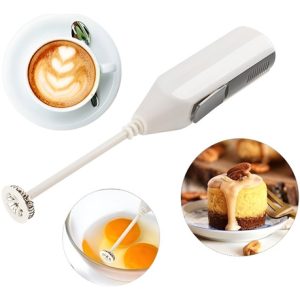 Batidor Electrico Personal Potente Espuma Mezclador Portátil Blanco