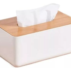 Organizador De Servilletas Bambu Porta Pañuelos Hogar Moda Colores