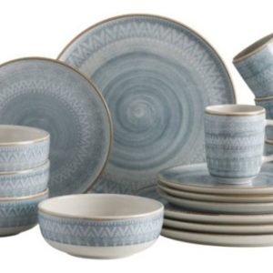 Vajilla Corona 4 Puestos - 16 Piezas Congo Azul