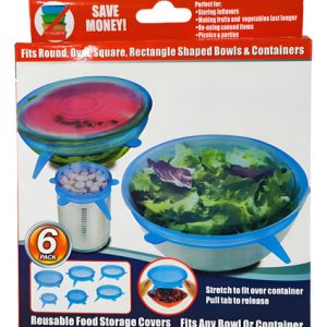 X6 Tapas Silicona Recipientes Juego Reutilizables Multiusos