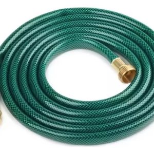 Manguera Rigida De Exteriores Jardín 15mts Pvc Antifugas Verde Oscuro