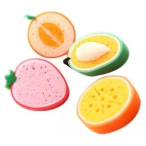 Esponja De Baño Ducha Frutas  Blanco