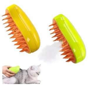 3 En 1 Cepillo De Vapor Para Perro, Masaje Peine Para Gatos