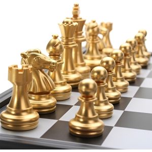 Ajedrez Magnético Sophia Moda Tablero 32cm Piezas Oro Plata Plegable