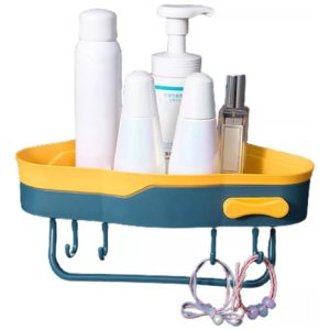Estante De Ducha Esquinero De Baño Organizador De Pared Amarillo