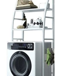 Estante Organizador De Baño Lavadora Soporte Almacenamiento Blanco