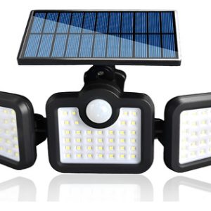 Lampara Con Panel Solar Led Jy-1725a 74 Lampara Exteriores Blanco