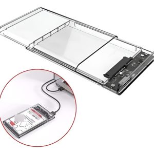 Carcasa De Disco Duro Sata Externo Transparente Usb 3.0 Transparente