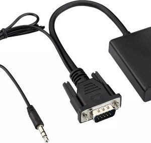 Cable Convertidor Adaptador Vga A Hdmi Audio 3.5mm Monitor