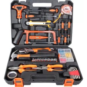 Juego De Herramientas Manuales X82 Piezas Llave Alicate Pinz Naranja