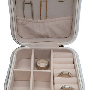 Estuche Genérica Joyero De Viaje Color Blanco