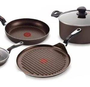 Bateria De Ollas Imusa 6 Piezas Talent Master Antiadherente Negro