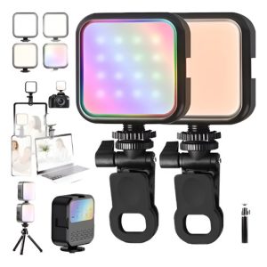 Luz Led Celular Video Rgb, Luz De Camara Tablet Pc Negro Multicolor