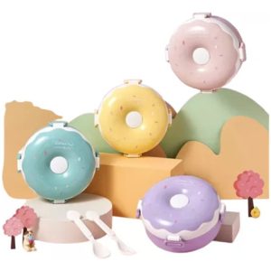 Portacomida Fiambrera Lonchera Con Divisiones Cubiertos Multicolor Portacomida