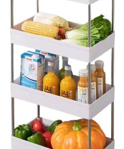 Carro Organizador Multiusos De 4 Niveles Organizador Hogar Blanco