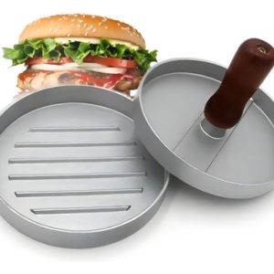 Prensa Molde Hamburguesa Perfecta Aluminio Fácil De Usar 503 Color Plateado