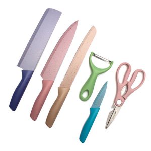 Juego Cuchillos Cocina Evcrierh 6 Pzs Acero Inoxidable Mango Ergonómico