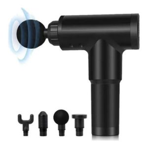 Pistola Masajeador Muscular Facial Vibrador Recargable Negro