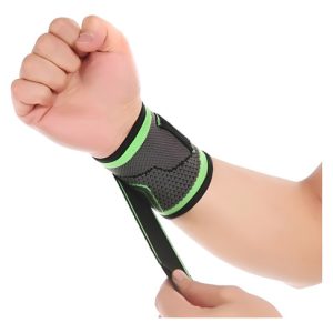 Muñequera Deportiva Ortopédica Compresión Ajustable X2 Unds Negro