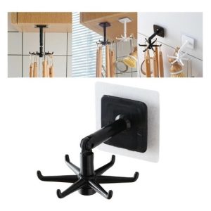 Organizador Colgador Adhesivo Gancho Giratorio Colgante