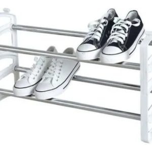 Zapatero Extensible Organizador De Zapatos De 2 Niveles Blanco