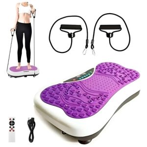 Plataforma Vibratoria Máquina Gimnasia Bluetooth Resistencia Morado
