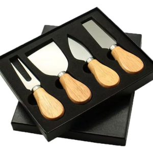 Set 4 Mini Utensilio Para Quesos Cuchillo Acero Inoxidable Plateado