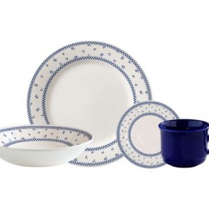 Vajilla Corona 4 Puestos - 16 Piezas Dominó Blanco