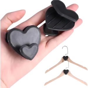 Ganchos Ahorradores De Espacio Set X7 Conectores De Perchero Color Negro