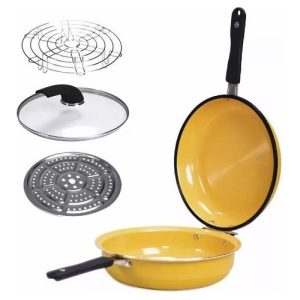 Sarten Doble Antiadherente Doubletta Parrilla Schaffhausen - Amarillo