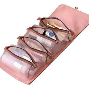 Cosmetiquera Enrollable Rosa Home Viaje Multifuncional Gran Capacidad