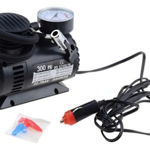 Inflador De Llantas Mini Compresor De Aire Portatil  Negro